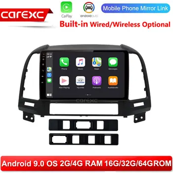 

CarExc Autoradio Android 9.0 Car Muiltmedia Player For Hyundai Santa Fe 2 II Radio Built-in CarPlay With GPS Navigation No DVD