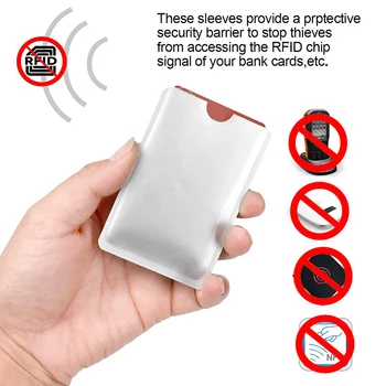 

10Pcs RFID Blocking Secure Credit Card Sleeves Contactless Card Protection Holders NFC Cards ID Anti-Theft Waterproof Protector