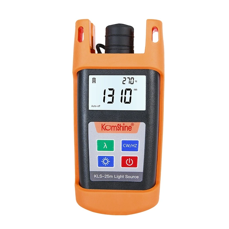 Fuente láser de fibra óptica, 1310/1550nm, Komshine KLS-25M-S, fuente de luz óptica con conector SC