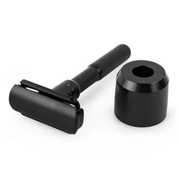 

Black Steel Coating Safety Razor Long Handle Butterfly Open trimmer Razor trimmer beard Classic men's hair nose Safety Y0F8