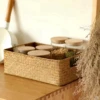 Zerolife Natural Large Woven Seagrass Basket Of Straw Wicker For Home Table Fruit Bread Towels Small Kitchen Storage Container 4