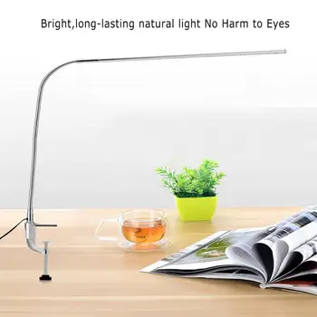 

New Desk Reading Long Arm Clip Light Rotatable Touch Switch LED Table Lamp DC USB Charging Port Eye Protection Desk Lamp