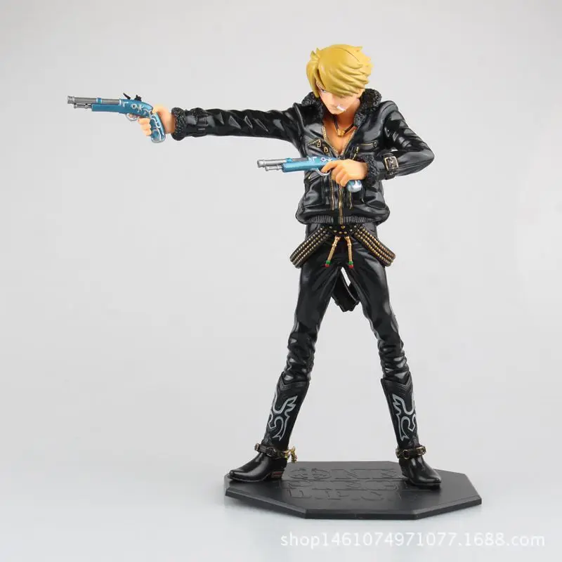 

One Piece Theater Version of Black Cloth Double Gun HACKBUTEER Sanji Xiangjishi Boxed Garage Kit Doll Decoration