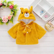 Одежда для маленьких девочек теплое пальто с мехом зимняя флисовая куртка зимняя куртка плащ пальто для маленьких девочек