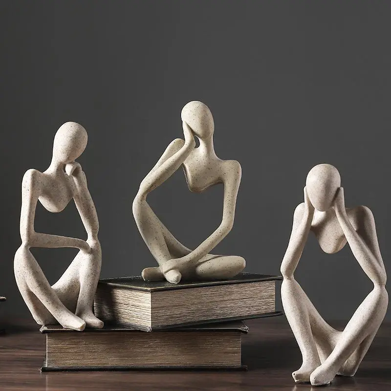 

Home Figurines Thinker Statue Resin Figurine Office Home Decoration Desktop Decor Handmade Crafts Sculpture Home Decor Modern