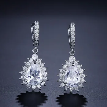 

S925 Sterling Silver Drop Earrings for Women AAA Diamond Gemstone Bizuteria Fine Kolczyki Silver 925 Jewelry Earrring Orecchini