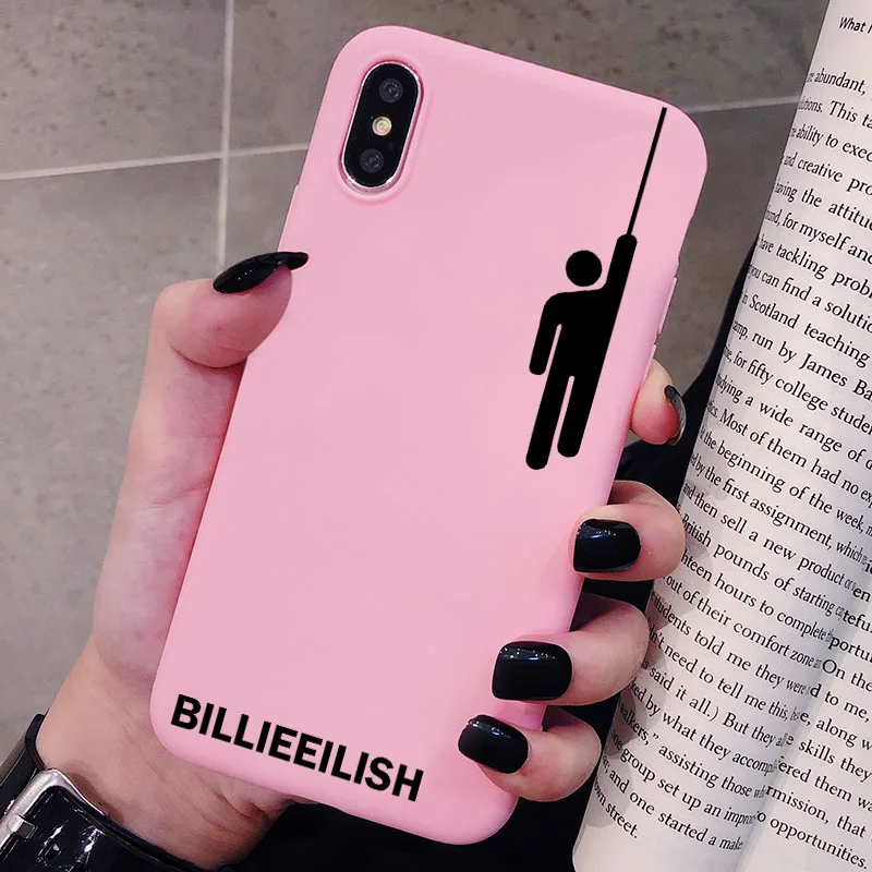 Billie Eilish чехол с логотипом для Xiaomi Redmi Note 7 6 5 5A 4 4X K20 Pro силиконовый чехол Мягкий ТПУ защитный чехол для телефона - Цвет: P1Pink