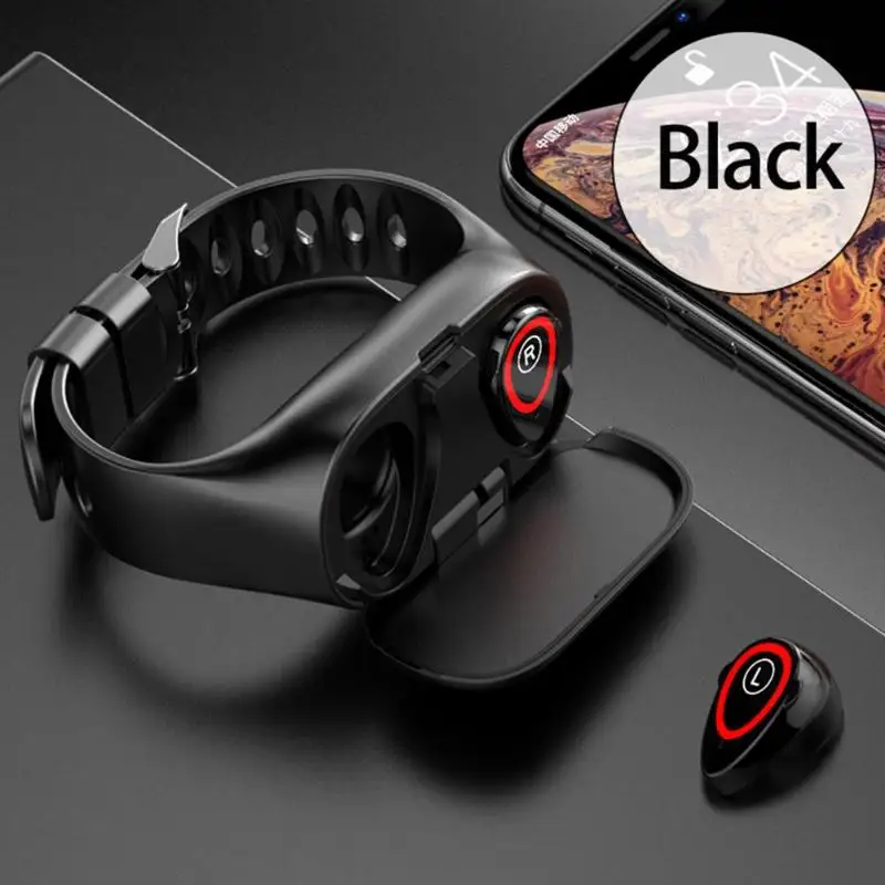 

M1 Smart Bracelet w/ TWS Wireless Bluetooth Headset Sports Health Wristband