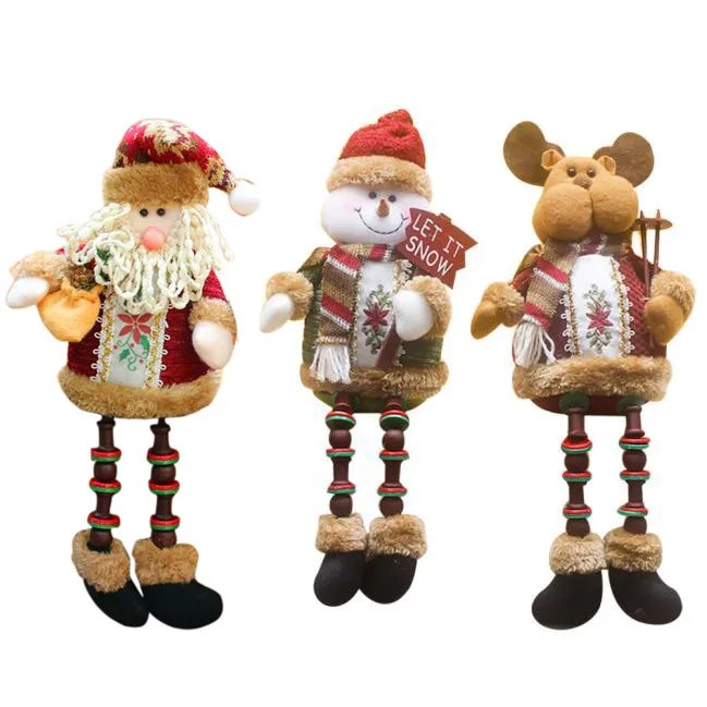 

Christmas Decorations Santa Claus Sitting Porcelain Snowman Christmas Ornament Natal Decora o Christmas Decorations for Home#20