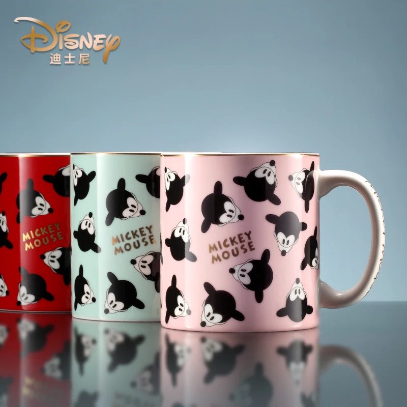 500 мл Дисней мультфильм Микки керамическая чашка с крышкой и ложкой милый молочный кофе чашка детская чашка с коробкой Рождественский подарок