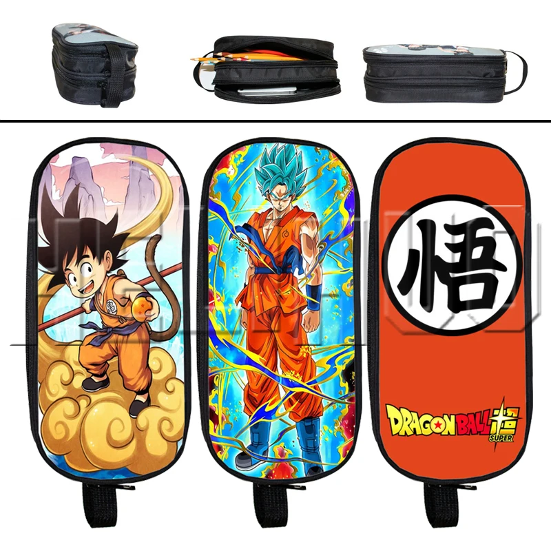 Японский аниме Dragon Ball косметический чехол с карандашом для мальчиков и девочек школьные сумки Goku детский чехол стационарная сумка, школьные принадлежности