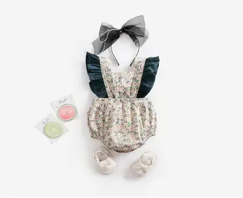 

Baby Girl Floral Romper Cotton One Piece Jumpsuits for Summer Baby clothes just include romper 0-3Y E8041