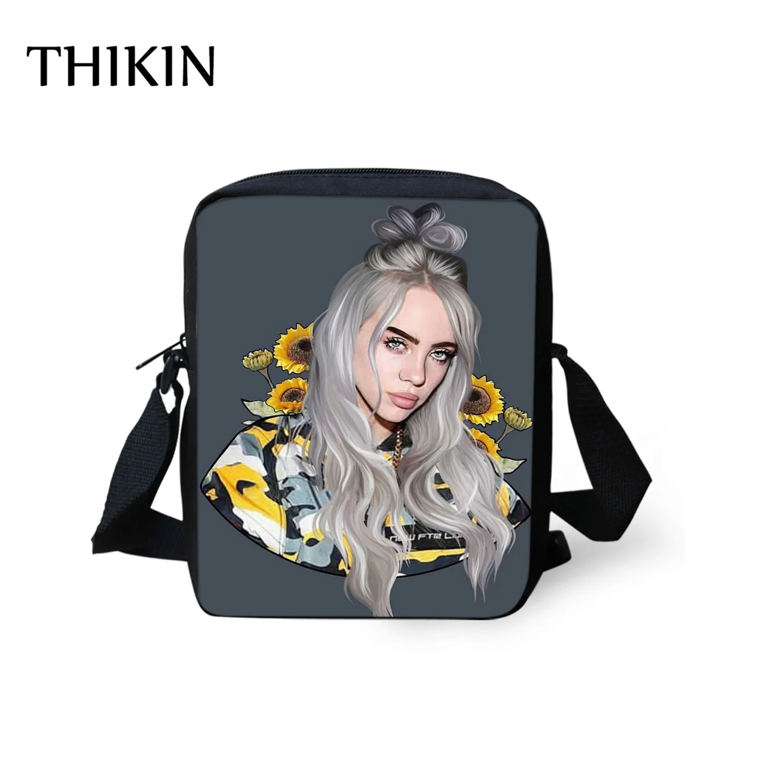 THIKIN певица, реперские кепки в стиле "хип-хоп" Billie Eilish 3 шт./компл. рюкзаки школьные рюкзаки для девочек-подростков; обувь для девочек; обувь для студентов; сумка для ноутбука Карандаш Чехол - Цвет: E