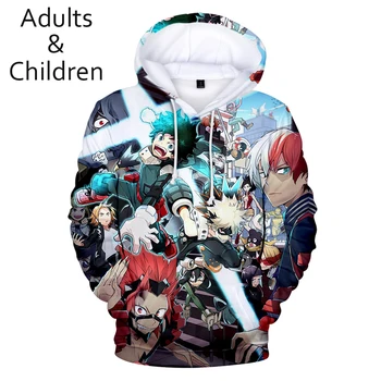 

3D My Hero Academia Hoodies Men Women Sweatshirts Harajuku Winter Tops Print Comic 3D Hoodies Kids Pullovers Boys Girls Tops