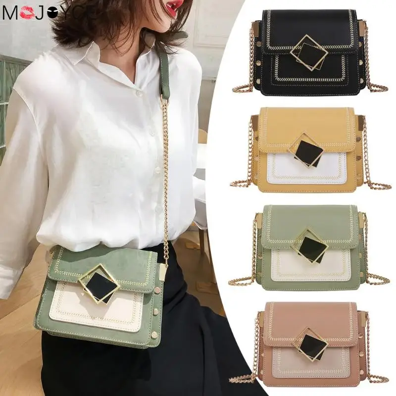

Chain PU Leather Crossbody Bags For Women 2019 Small Shoulder Messenger Bag Special Lock Design Female Travel Handbags