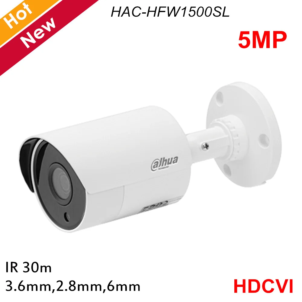 

Dahua New Lite Plus HDCVI Security camera HAC-HFW1500SL 5MP Fixed lens Day Night vision HD SD switchable HDCVI IR Bullet Camera