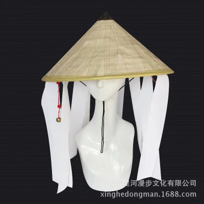 Героя аниме «Наруто Аксессуары косплей-костюм Akatsuki Организация Chapeau RU Bambou брендовая шляпа соломенная Шапки конус бамбук шляпа от солнца носить колокольчиком