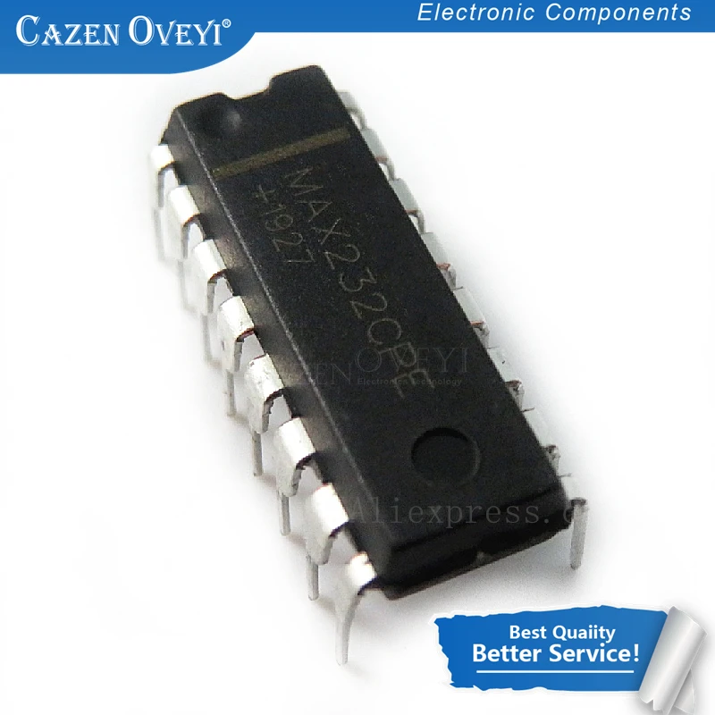 10pcs/lot MAX232CPE MAX232 MAX202CPE MAX202 2DVR/2RCVR RS232 5V 16-DIP In Stock | Электронные компоненты и