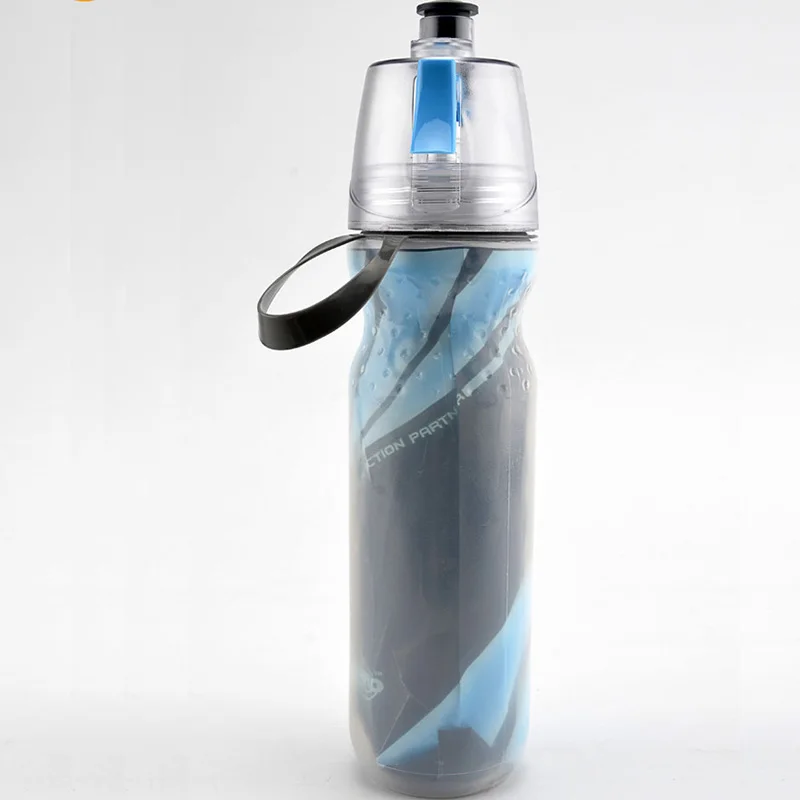ABZB-500Ml Portable Pe Spray Cup Outdoor Sports Spray Bottle Double Cold Spray Cup