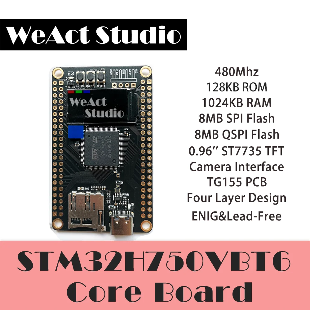 Weact Stm32h750vbt6 Stm32h750 Learning Board Development Board Compatible Openmv Demo Board Aliexpress