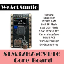 WeAct STM32H750VBT6 STM32H750 płytka edukacyjna płytka rozwojowa kompatybilna z Openmv
