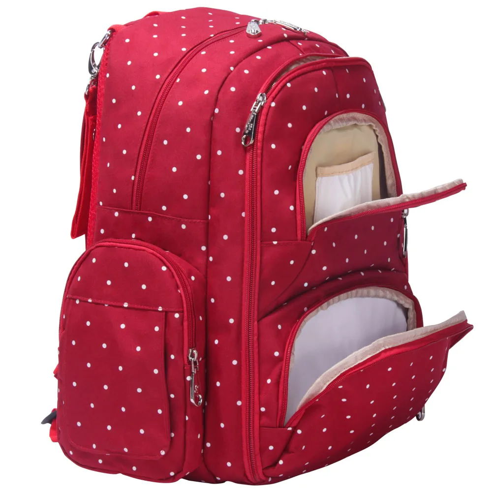 Сумка для подгузников, дорожный рюкзак для мамы, Большая вместительная Детская сумка для коляски, водонепроницаемый рюкзак, сумка для кормления ребенка, сумка для ухода за ребенком - Цвет: red