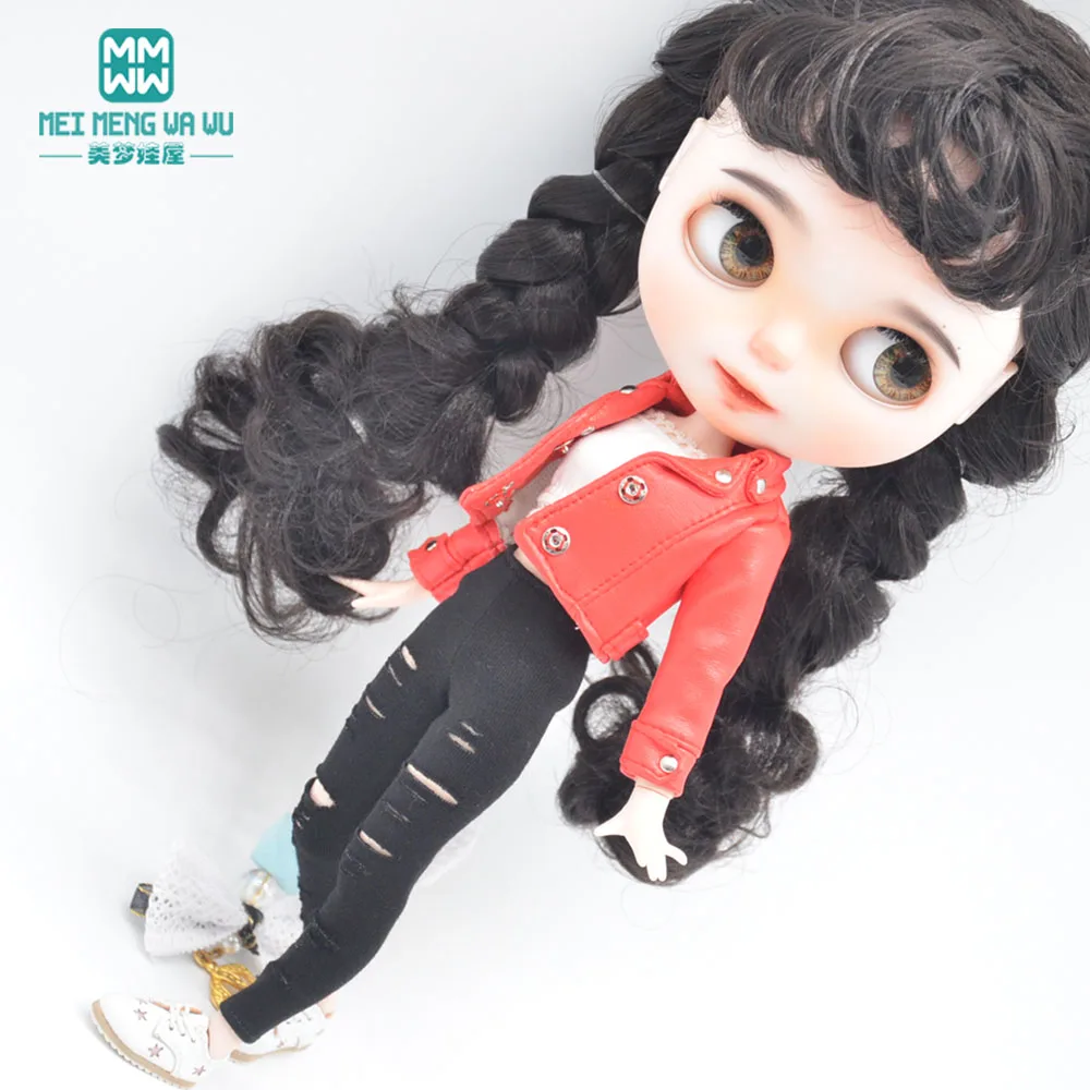 Leather Jacket For 28-30cm Azone 1/6 doll accessories doll clothes doll clothes accessories doll accessories