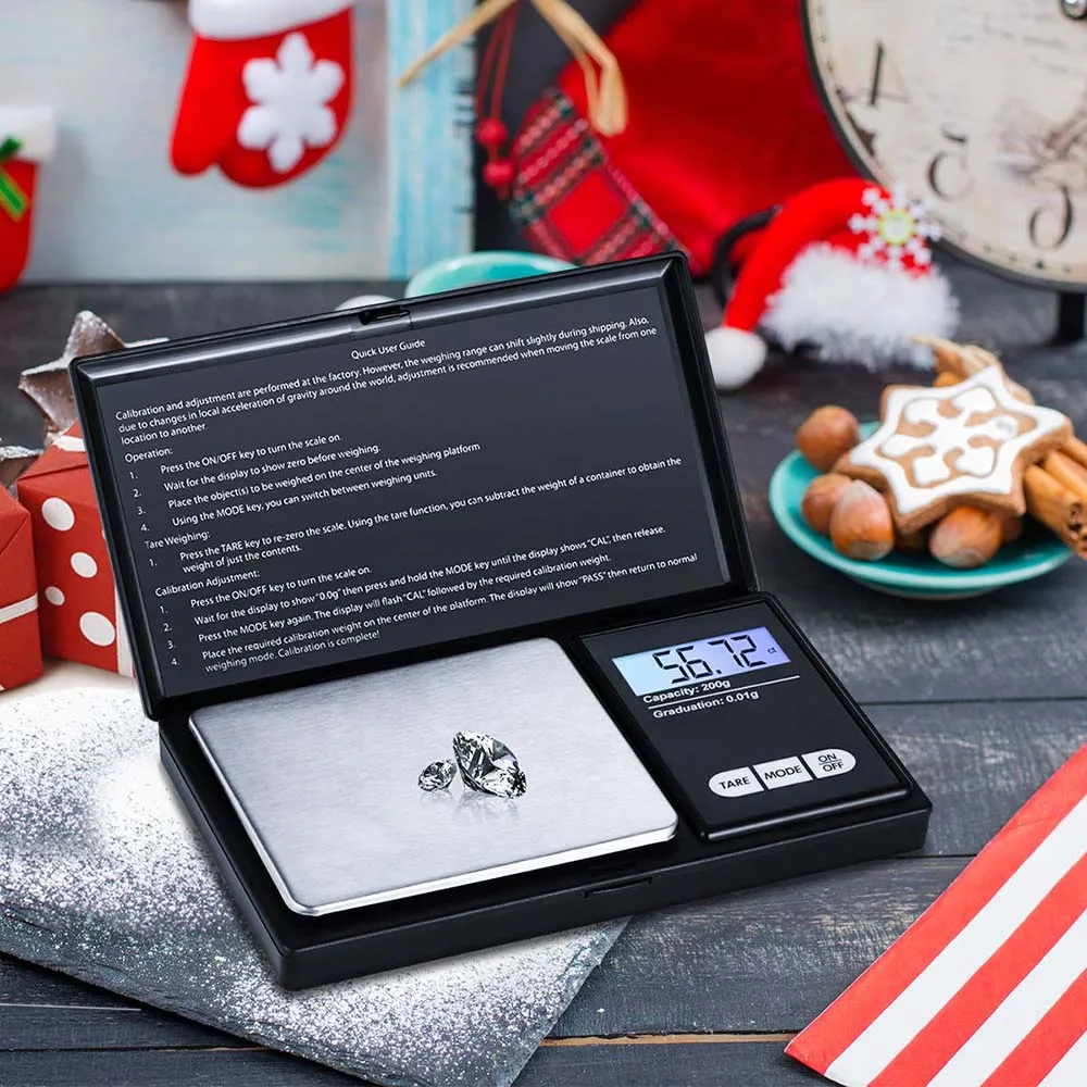 Mini Stainless Steel Digital Pocket Jewelry Scale - Portable Gold Gram Balance