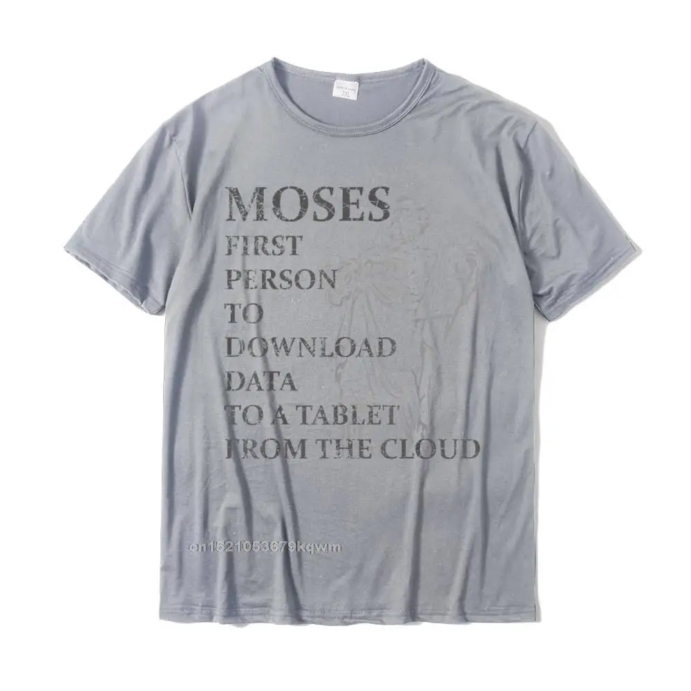 Tops & Tees Tee Shirts Street Mother Day Short Sleeve 100% Cotton Fabric Round Neck Men's Top T-shirts Printed On Slim Fit Funny Moses Shirt Christian Praise Commandments Humor Tee T-Shirt__3895 grey
