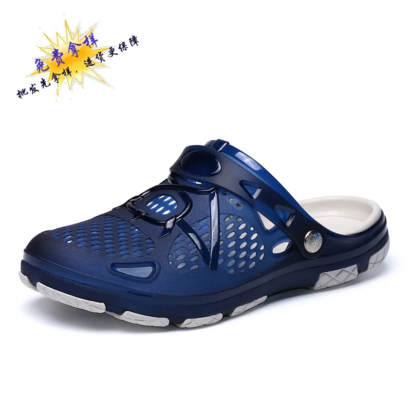 

2018 Spring New Style Casual Fashion Porous Shoes Light Weight Soft Anti-slip Dual Purpose Sandals Slipper 802 MEN'S SHOES