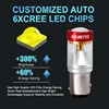 2x S25 1157 BAY15D P21/5W LED Chip Lamp Bulb Car Turn Signals Brake Back-Up Light With Lens Daytime Running Light White/Yellow ► Photo 2/6