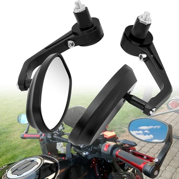 

22mm Motorcycle Mirror White Glass Handle Bar End Rearview Side Mirror For Honda PCX 125 150 KAWASAKI Versys 650 KLZ1000 Z400