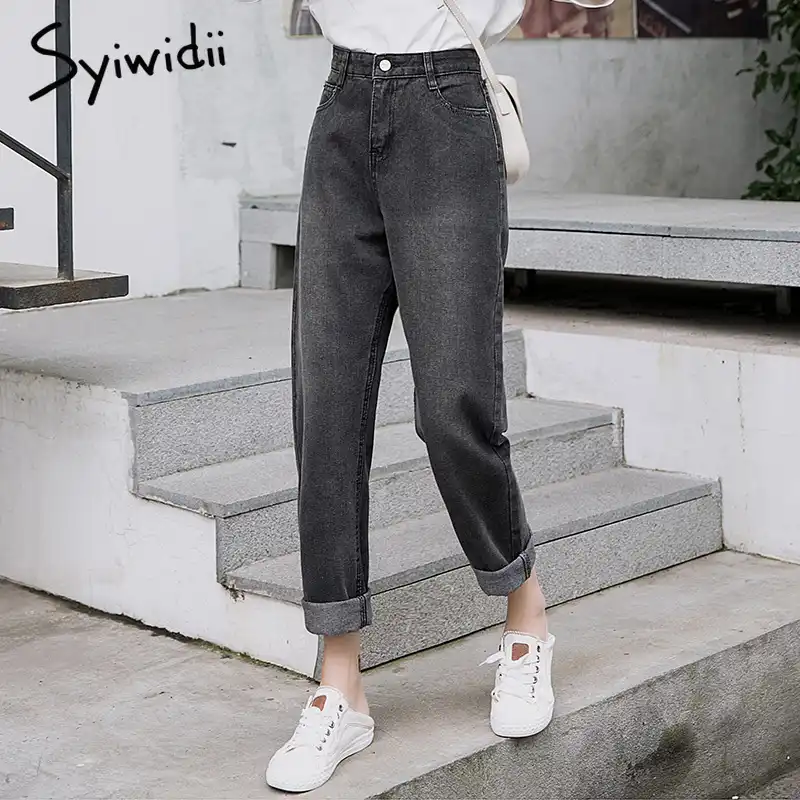 women's plus size gray jeans