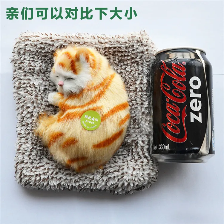 Модель маленькие украшения Snoozers кукла кошка плюшевая игрушечная кошка модель лай автомобиль монтируется пластиковой тканью есть