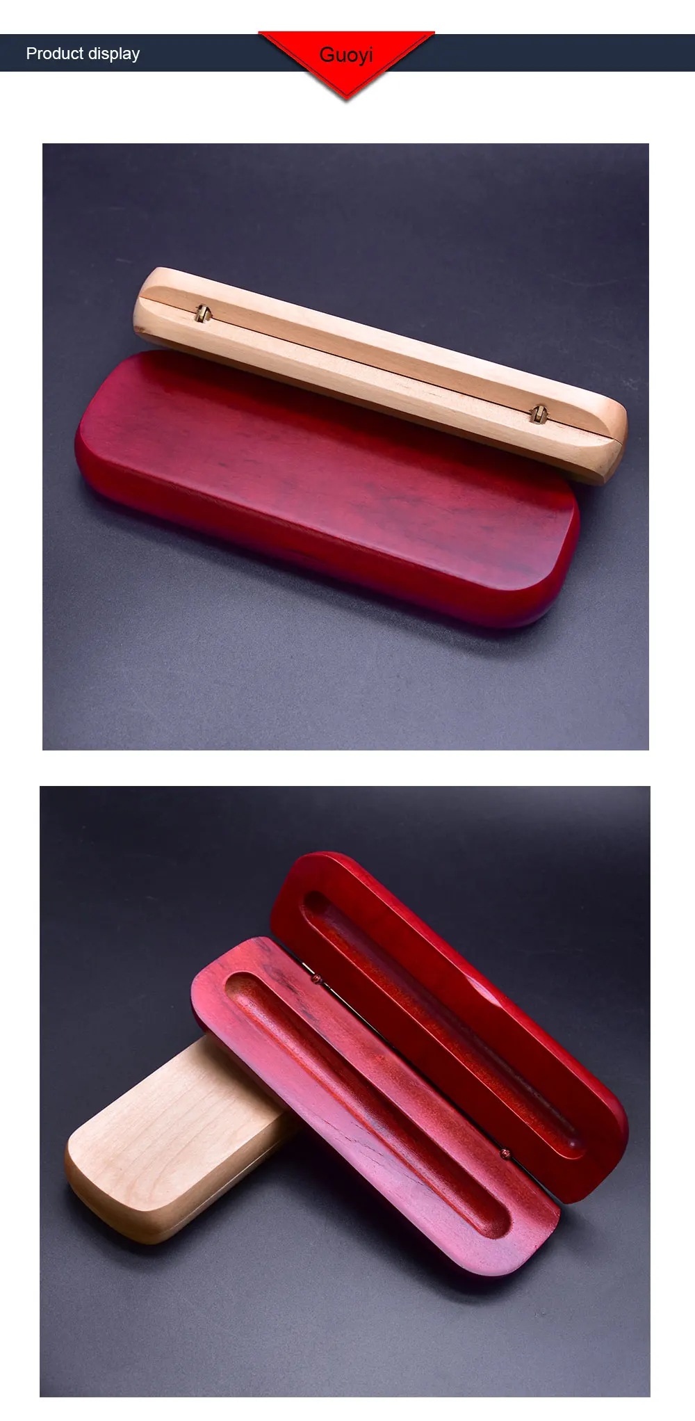 Guoyi B015 Высококачественная деревянная ручка, Подарочная коробка 17 см* 5,5 см* 2,4 см, офисные школьные канцелярские принадлежности, коробка для ювелирных изделий и бизнес-чехол для карандашей для отелей