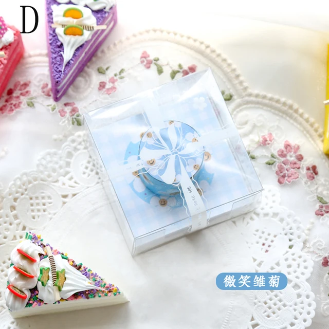 Mr.Paper 4 Designs Cake Box Series N Times Stick Tape DIY Writing Minimalist Washing Tape Decoration Label Craft D