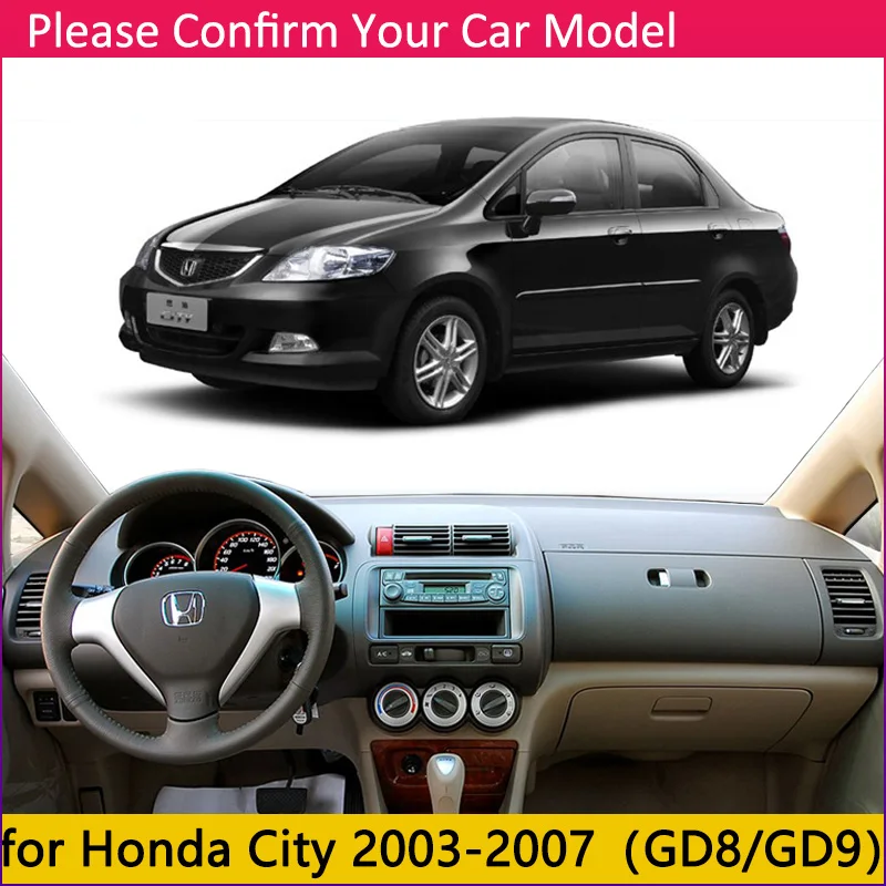 (GD8 GD9) 2003-2007 Для Honda City 2003~ Противоскользящий коврик на приборную панель солнцезащитный коврик для защиты автомобиля аксессуары с покрытием GD8 GD9 GM2 GM3 GM6 - Название цвета: (GD8 GD9) 2003-2007