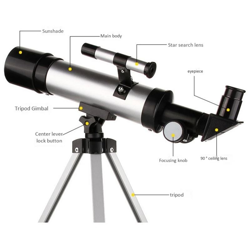 Телескоп Star Finder со штативом F36050 HD Zoom Монокуляр космическая астрономическая