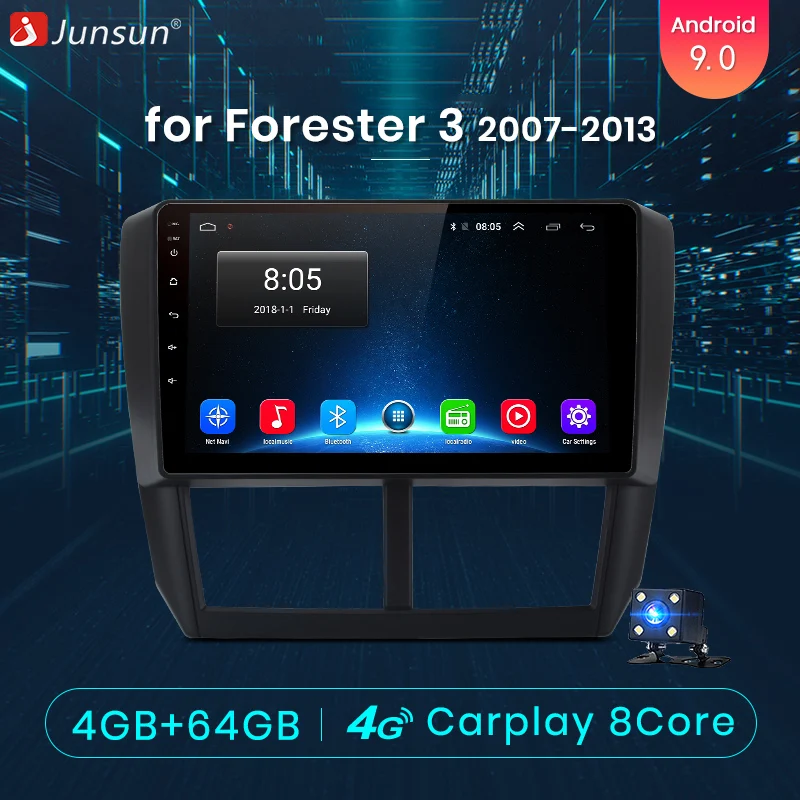 Junsun 2G+ 32G Android 8,1 для Subaru Forester 2008-2012 Авто 2 din Радио стерео плеер Bluetooth gps навигация нет 2din dvd