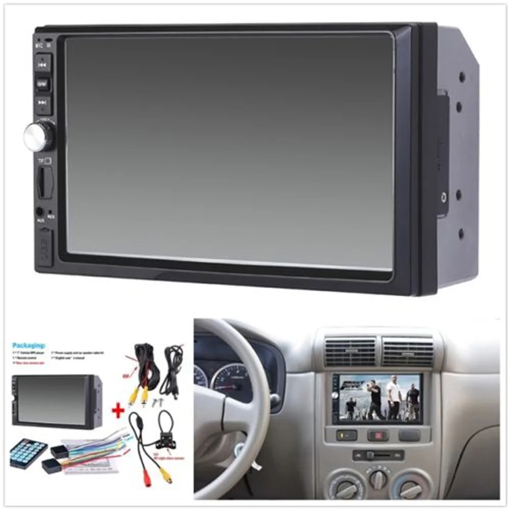 7012B 7 дюймов 2 DIN Bluetooth Сенсорный экран автомобиля стерео радио MP5 плеер FM MP3 плеер USB AUX вход громкой связи ISO штекер мини карта памяти TF