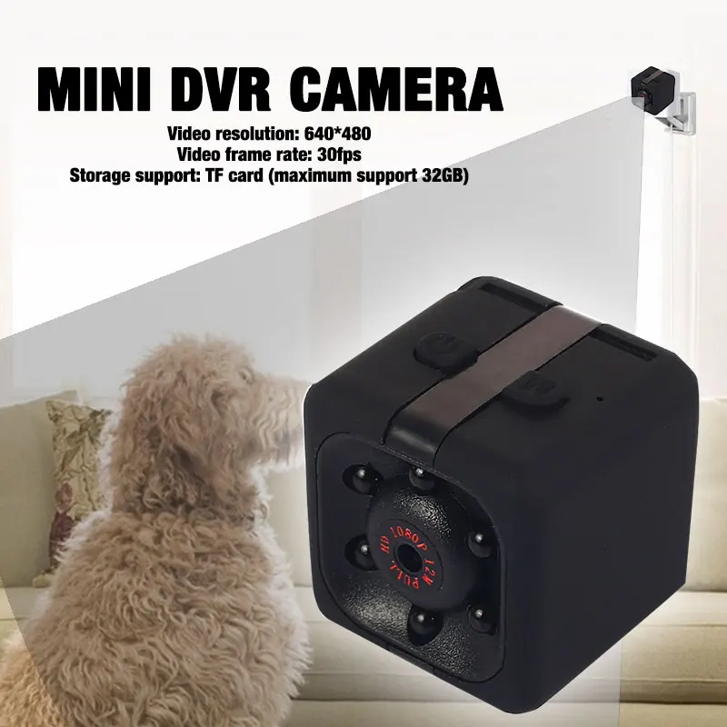 SQ11 мини камера видеокамера FULL HD 480P ночного видения Видео Диктофон водонепроницаемый корпус CMOS сенсорный регистратор видеокамера