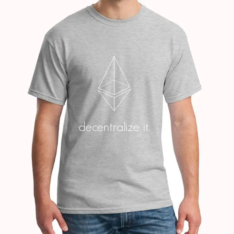 

Funny Ethereum Eth Dezentralize It Bitcoin Space Sign Ne t-shirt girl boy fitted humorous Letter men t-shirts O Neck Tee top