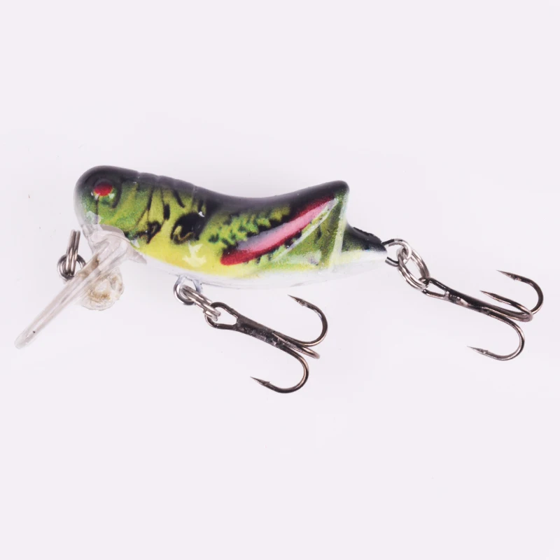 1PCS Grasshopper Fishing Lures 4.5cm 3.5g Floating Minnow Wobbler Lifelike  Fly Insect Artificial Hard Bait Bass Pesca Swimbait