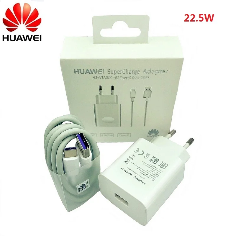 Оригинальное зарядное устройство для быстрой зарядки huawei 4 5 V 5A P20 Pro Lite mate 10 20 type