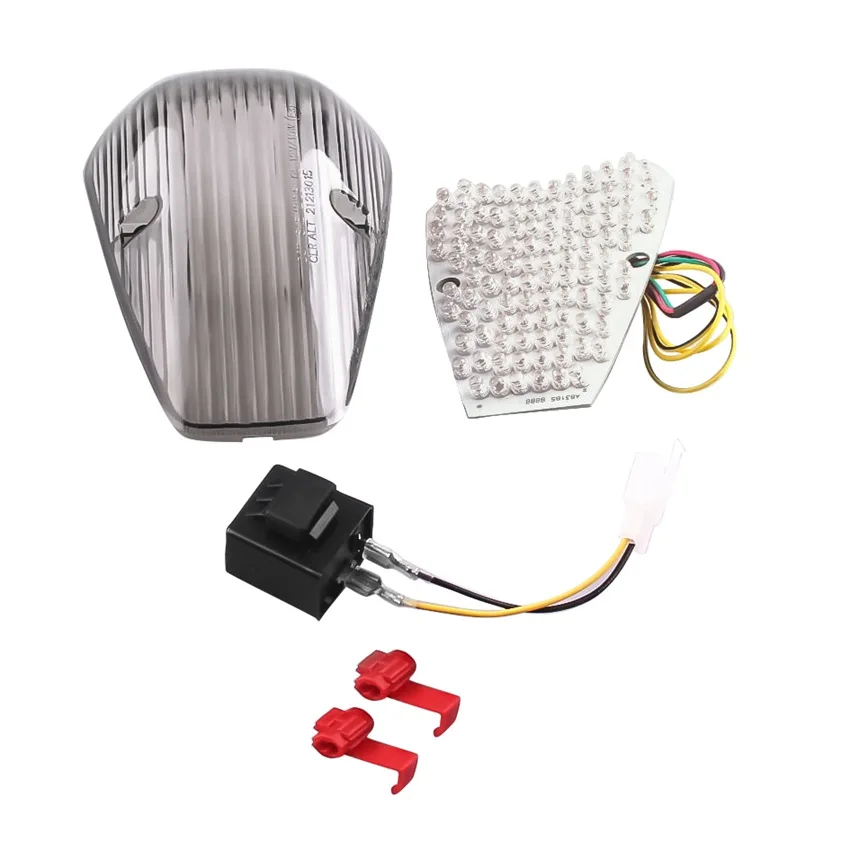 

For HONDA VTX1300 VTX1800 CUSTOM 2002 LED Integrated Turn Signal Brake Tail Light Smoke