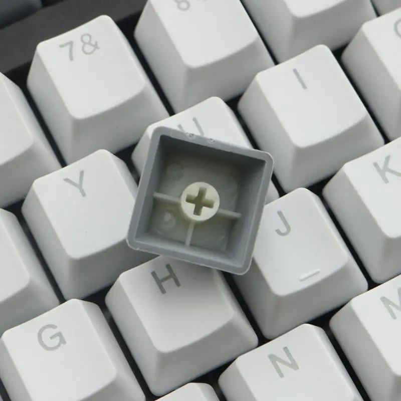 Vintage Style OEM Profile Thick PBT Shot Backlit RGB Keycaps Gray White Red Mix ANSI 108-Key for Cherry MX Switches Mechanical