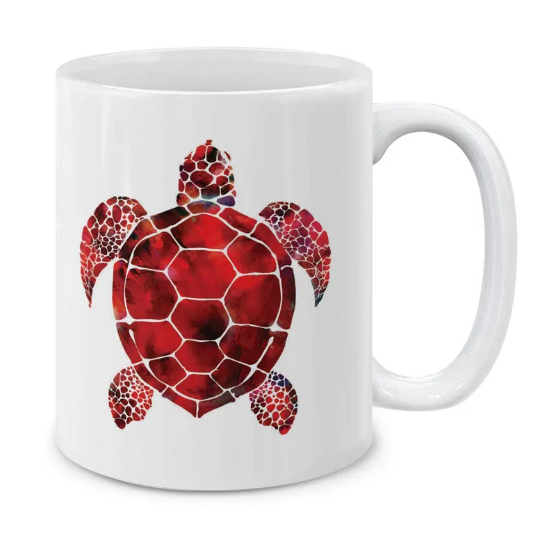 coffee mug Красная Черепаха керамическая кофейная Подарочная кружка чайная чашка, 11 унций - Цвет: coffee mug