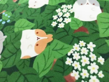 

50x148CM Thick Canvas Fabric Cartoon Rabbit Printed Kid Home Textile Sewing Quilting Handmade Patchwork DIY Needlework Material
