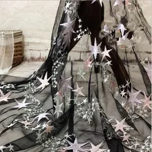 5 ярдов белый розовый фиолетовый Африканский шнур Кружевная Сетка кружевная ткань Высокое качество швейцарская сетка хлопок Звезда вышивка Гипюр кружево