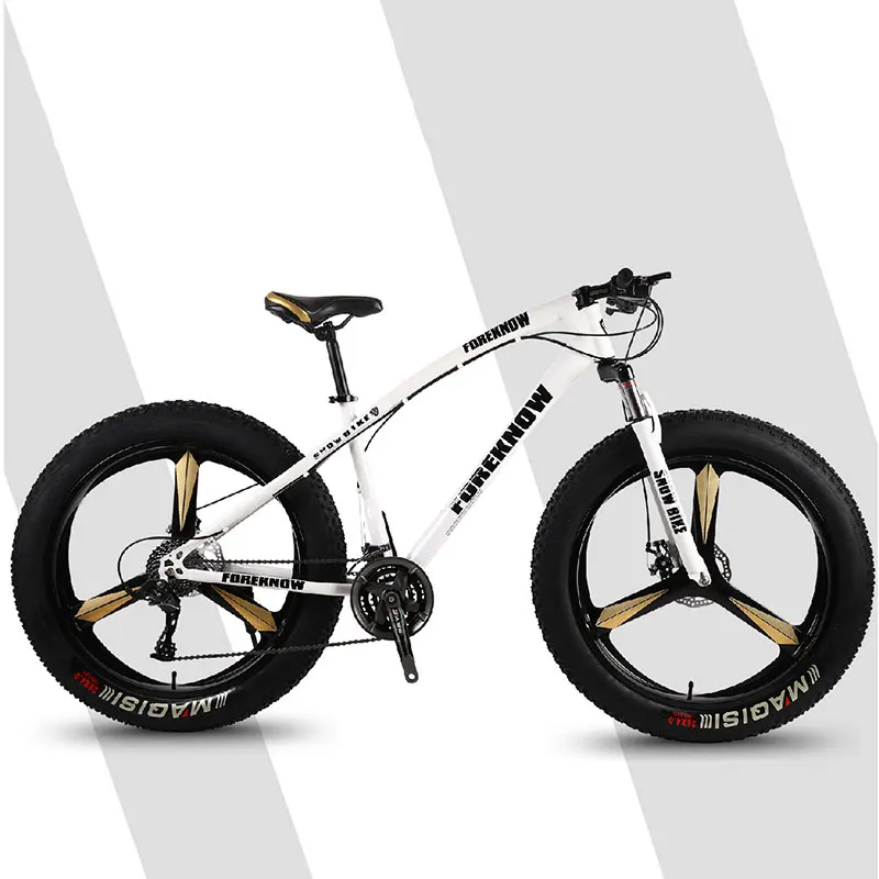 Flash Deal Bicycle Mountain Bike Three Knife One Wheel Riding Off Road Wide Tires Adult Leisure Speed Male and Female Students 0